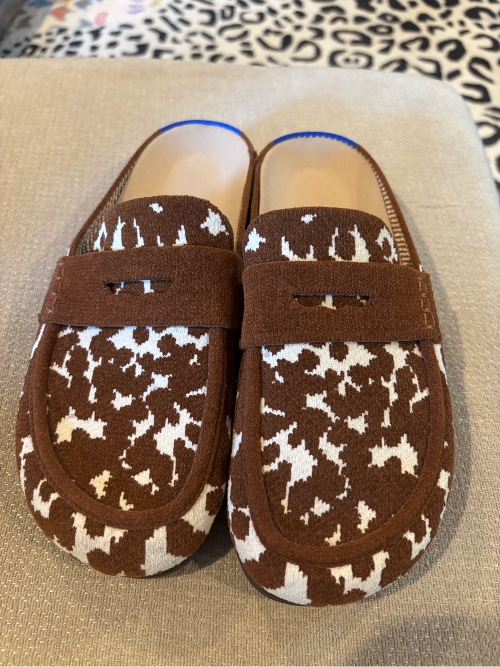 Women’s Rothy’s Brown & White Cow-Print Slip-On Shoes